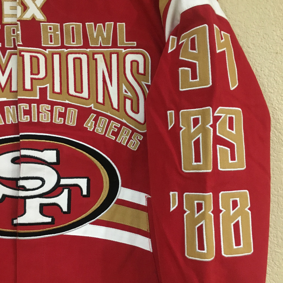 San Francisco 49ers 5X Championship Cotton Jacket - Picture 5 of 8